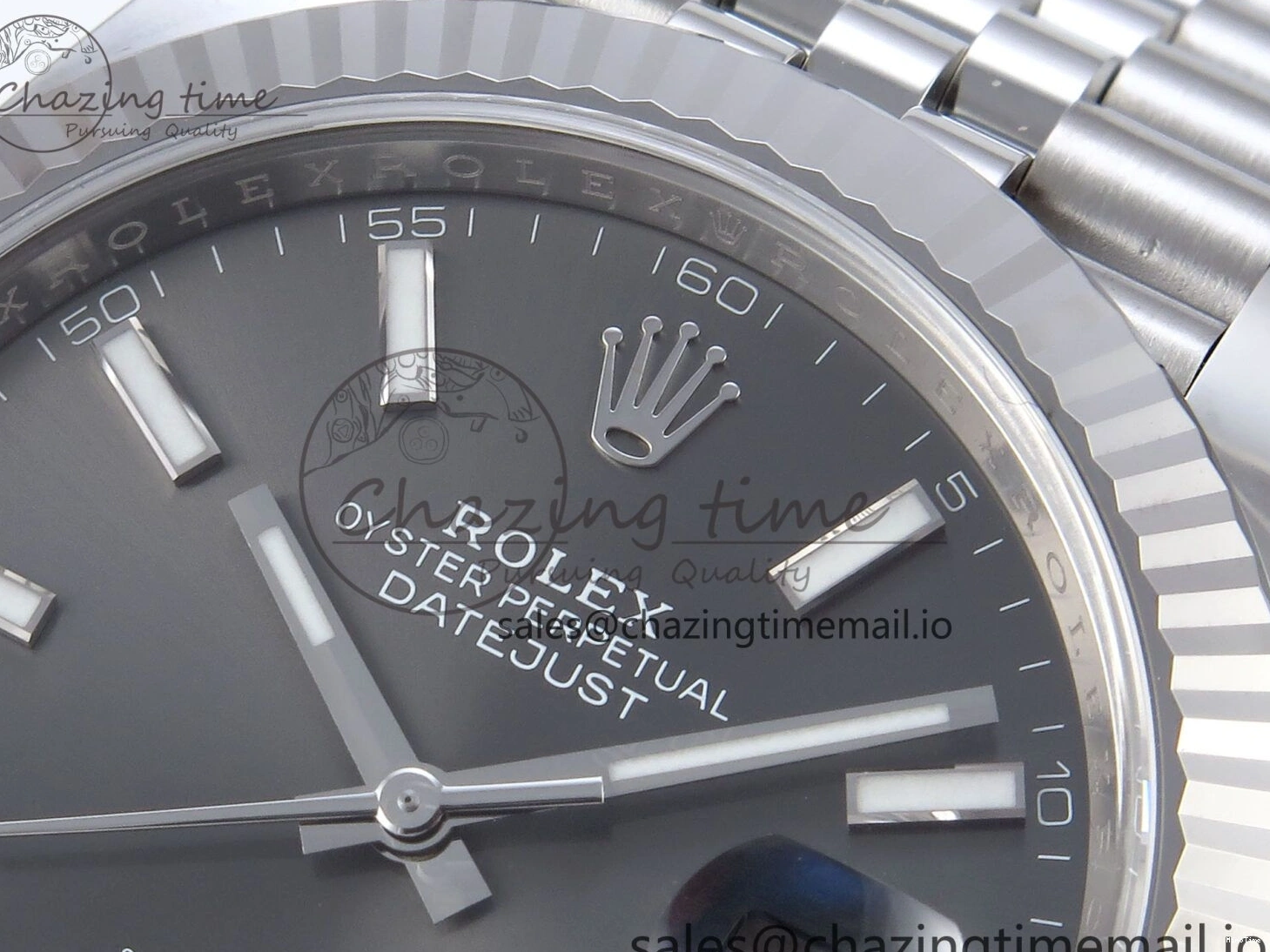 MiroTime 0320 DateJust 126334 41mm Clean 1:1 Best Edition 904L Steel Gray Stick Dial on Jubilee Bracelet VR TravelReady 895